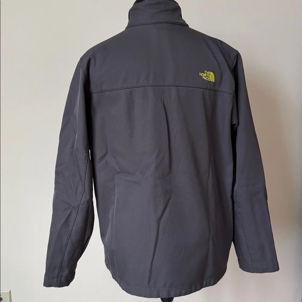The North Face Gray Soft Shell Fleece Lined Full Zip Jacket Boys XL 18/20